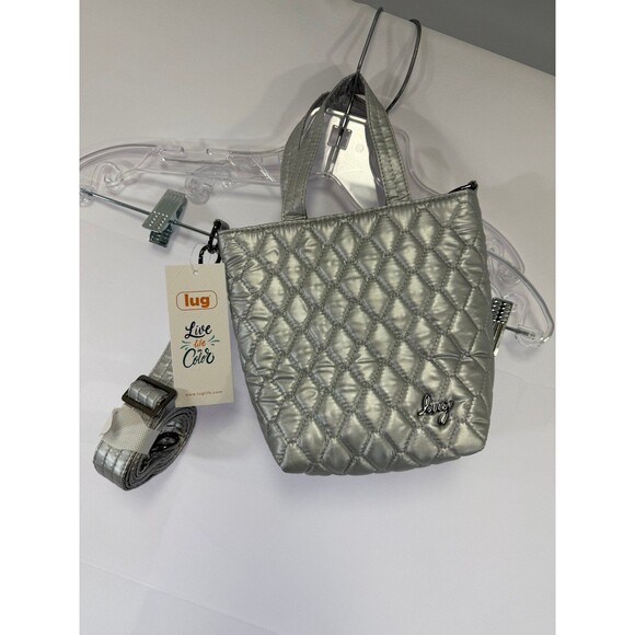 Lug Tip Toe Crossbody Bag NWT Met Silver - Picture 1 of 4
